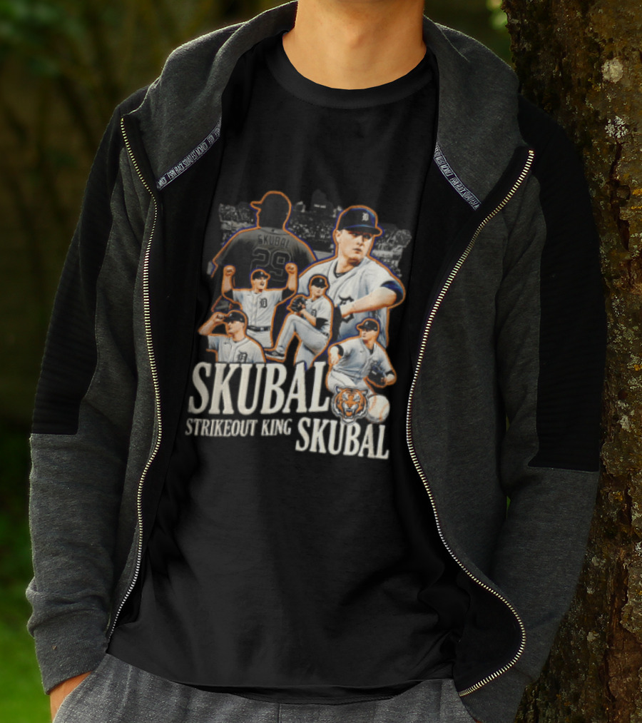 Detroit Tigers Skubal Strikeout King Baseball Pitcher Tiger T-Shirt