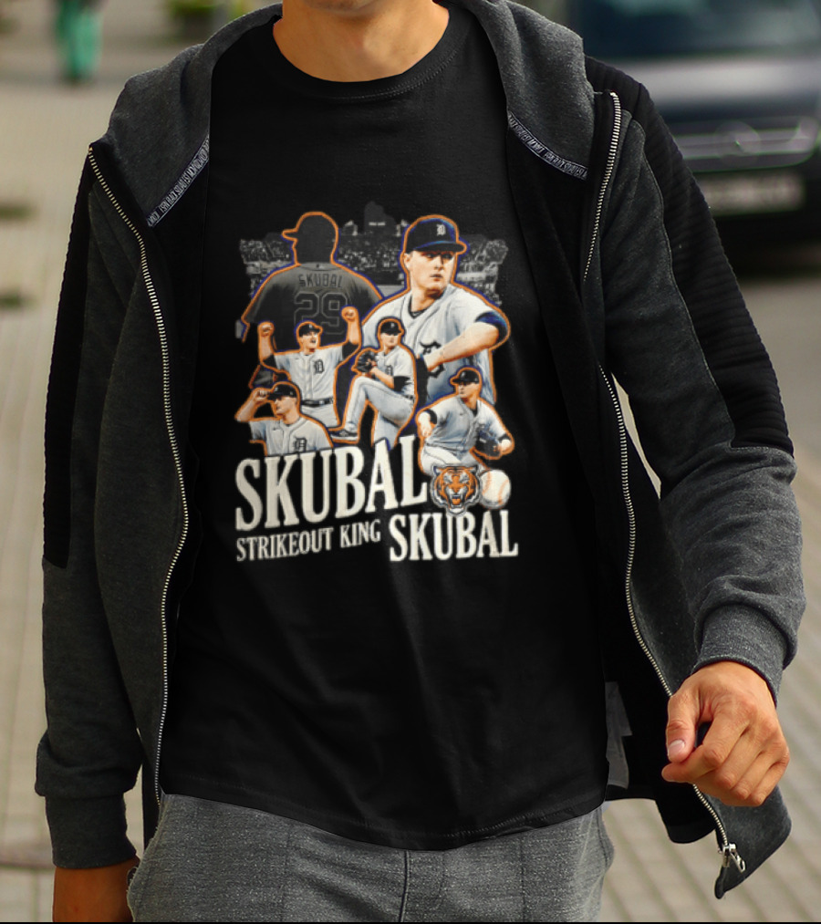 Detroit Tigers Skubal Strikeout King Baseball Pitcher Tiger T-Shirt