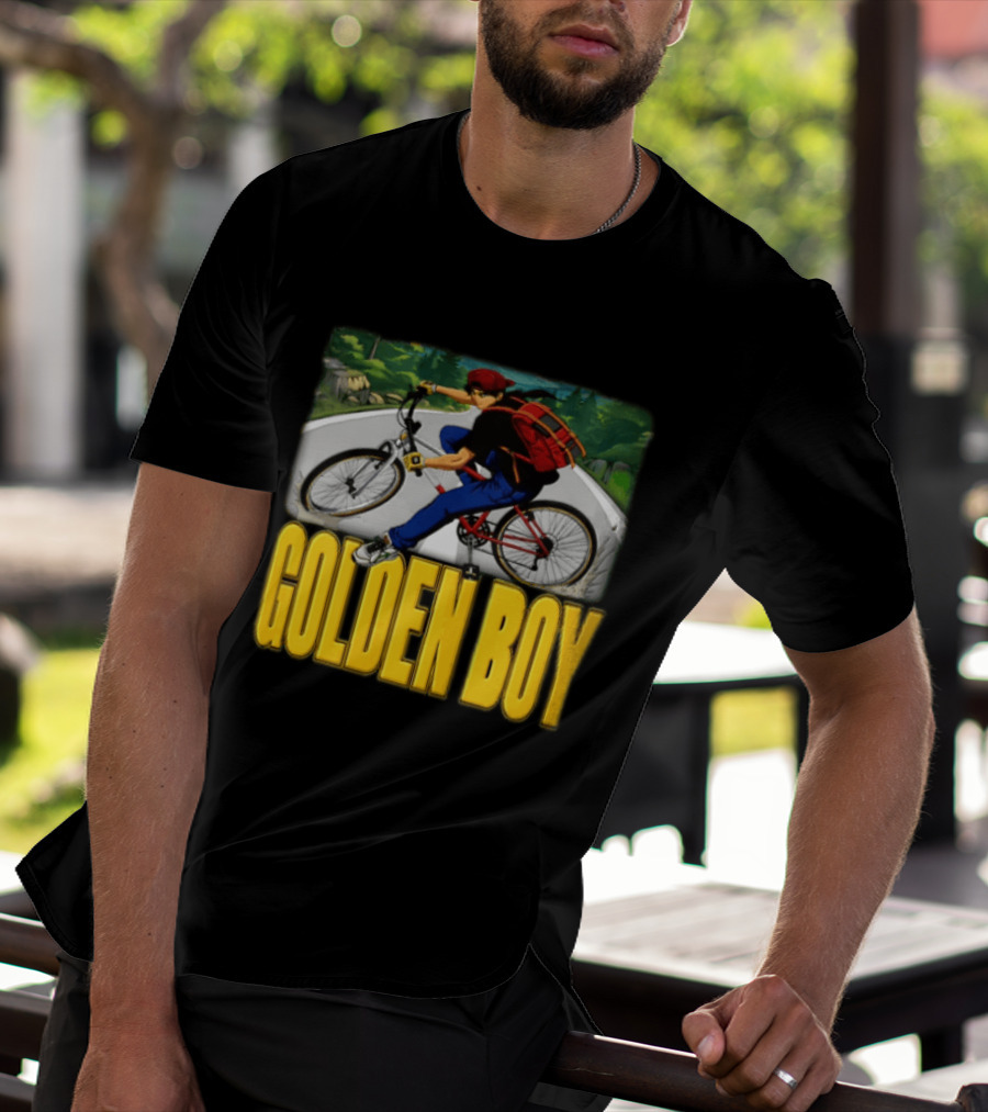 Golden Boy Kintaro Oe 1995 2025 Anime Boy Riding Bicycle Backpack T-Shirt