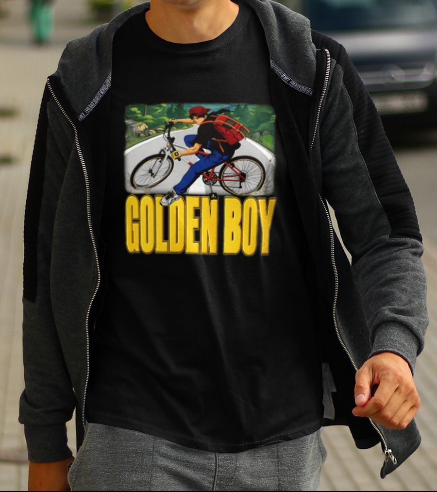 Golden Boy Kintaro Oe 1995 2025 Anime Boy Riding Bicycle Backpack T-Shirt