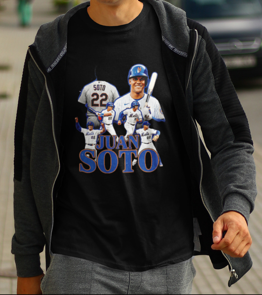New York Mets Juan Soto 22 Baseball Player Collage T-Shirt