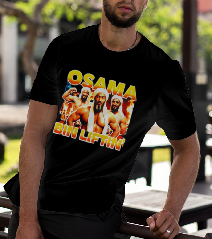 Osama Bin Liftin' Muscular Trio With Turbans And Explosive T-Shirt