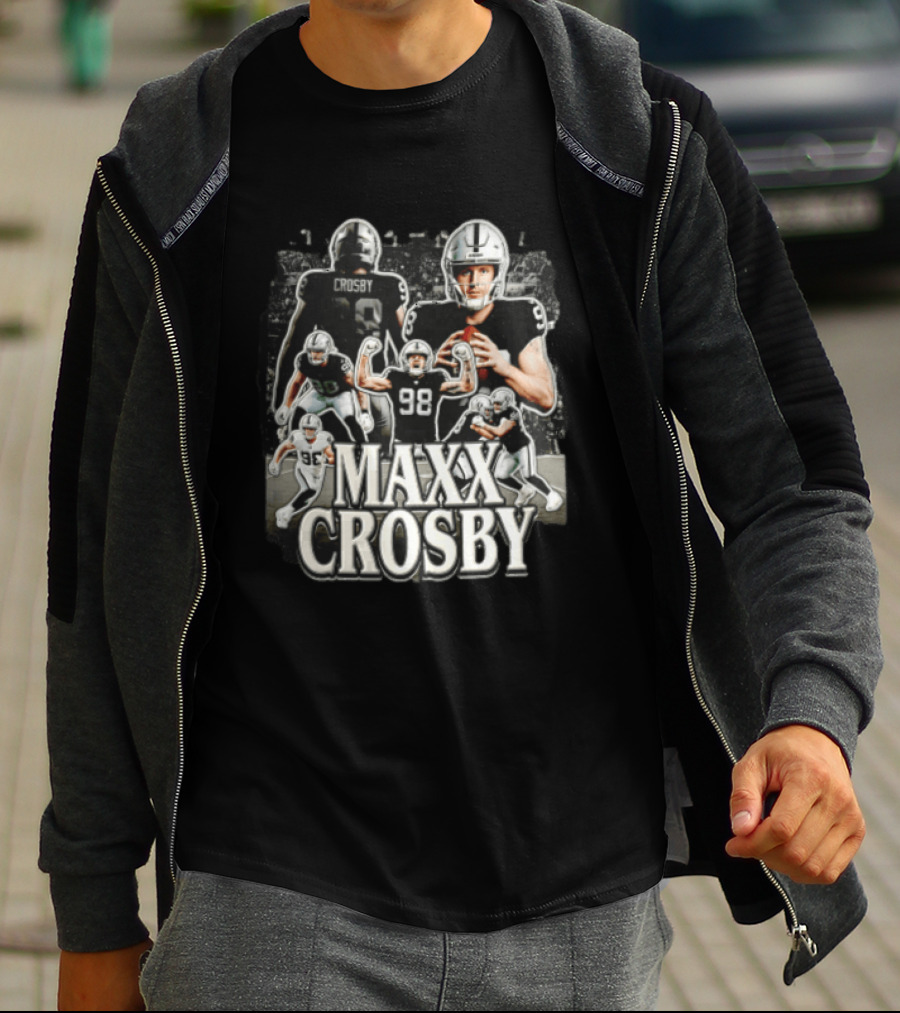 Las Vegas Raiders Maxx Crosby Multiple Action Poses Football Player T-Shirt
