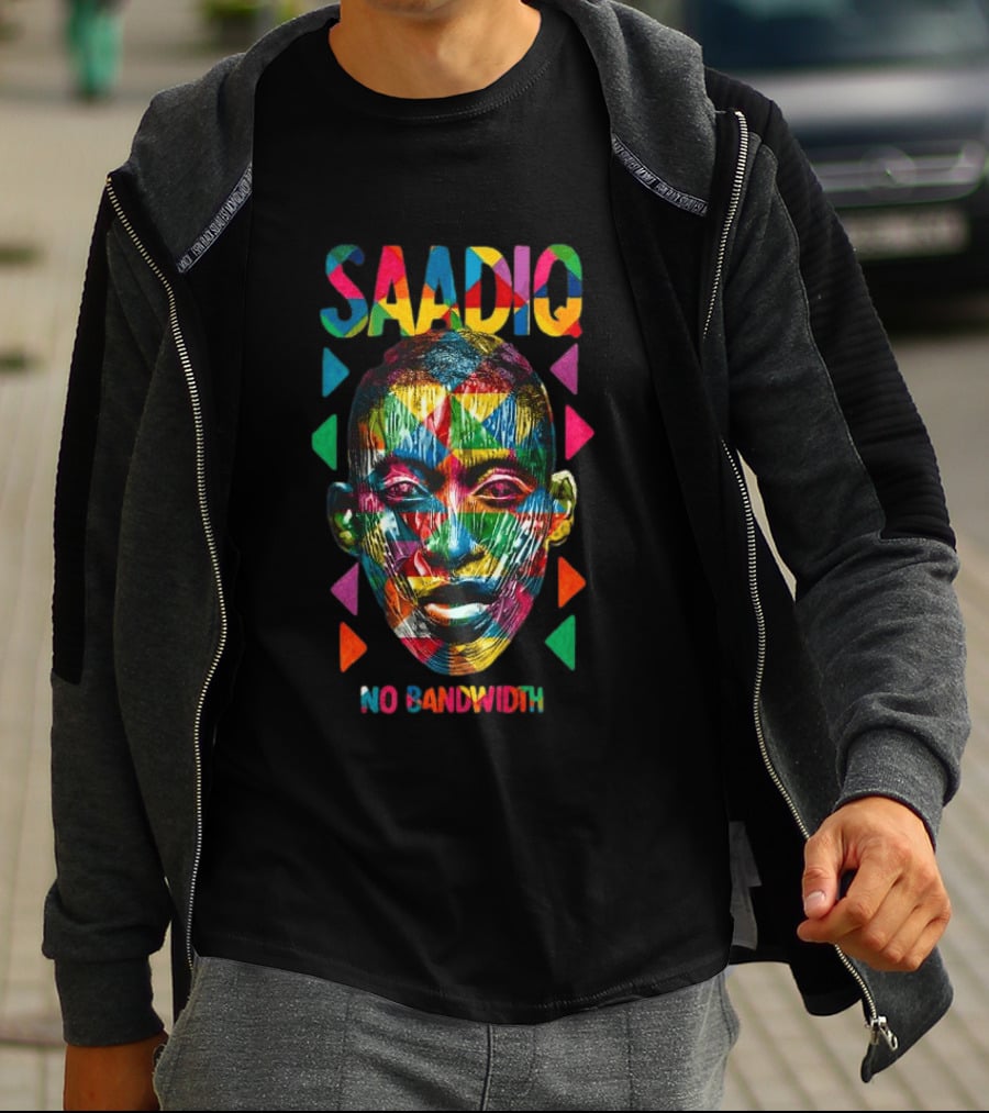 SAADIQ Colorful Geometric Face No Sandwich T-Shirt