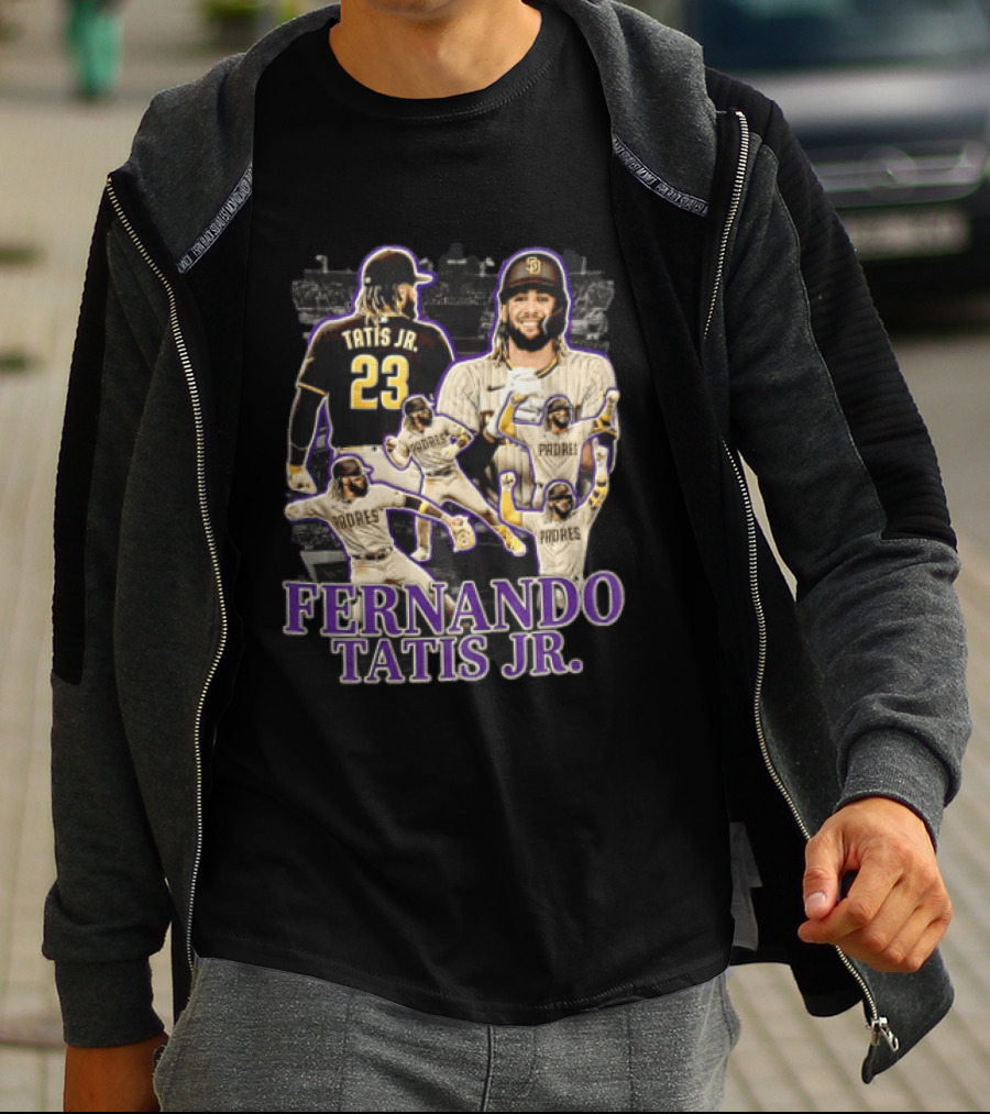 Fernando Tatis Jr San Diego Padres Baseball Player Multiple Images T-Shirt