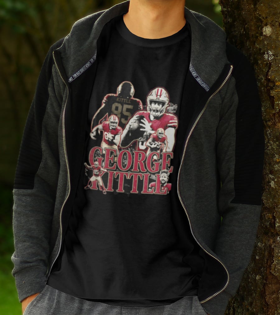 San Francisco 49ers George Kittle Number 85 Football Collage T-Shirt