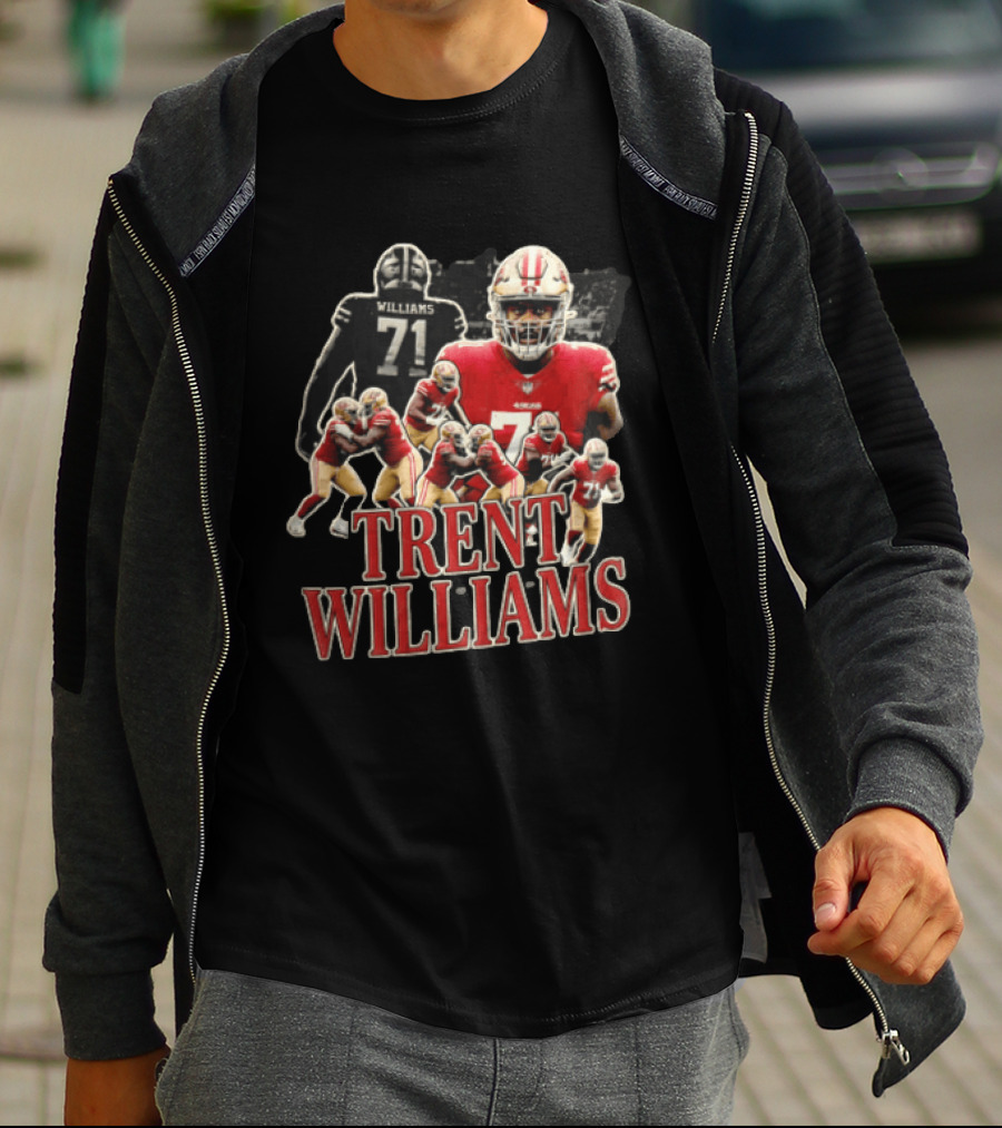 San Francisco 49ers Trent Williams Number 71 Action Poses T-Shirt