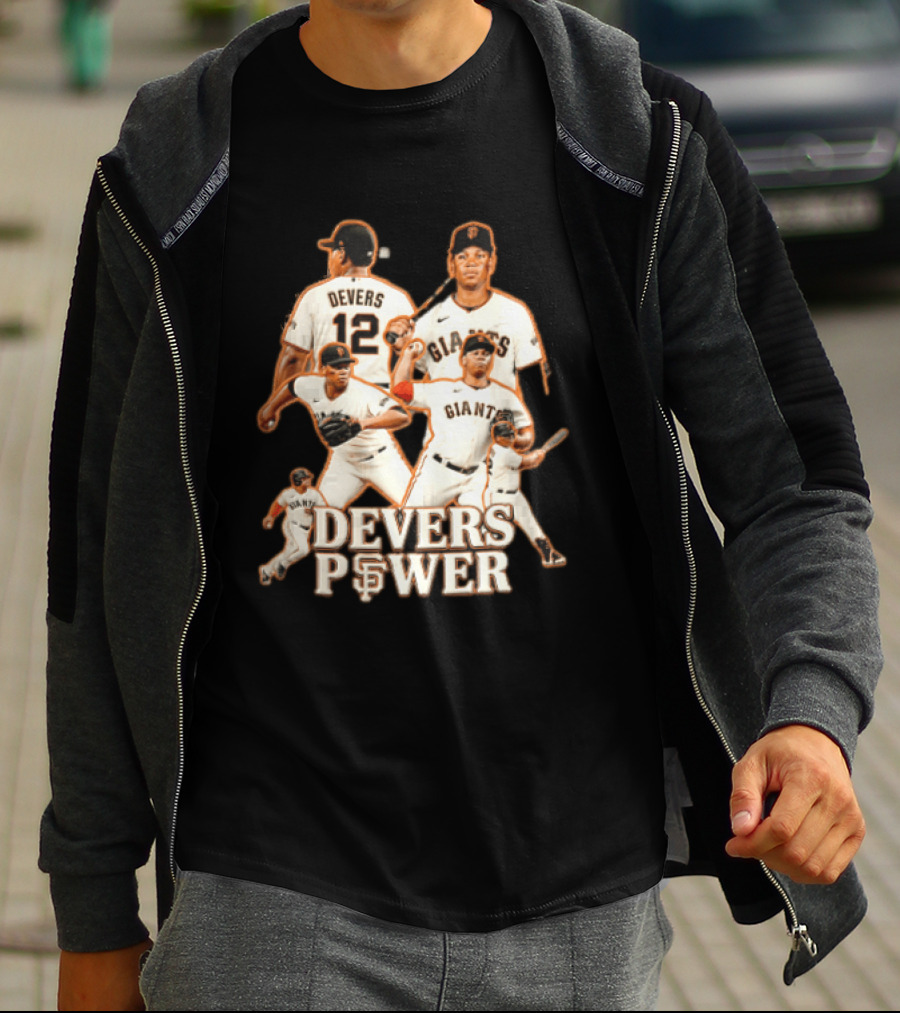 San Francisco Giants Devers Power Baseball Player Action Poses T-Shirt