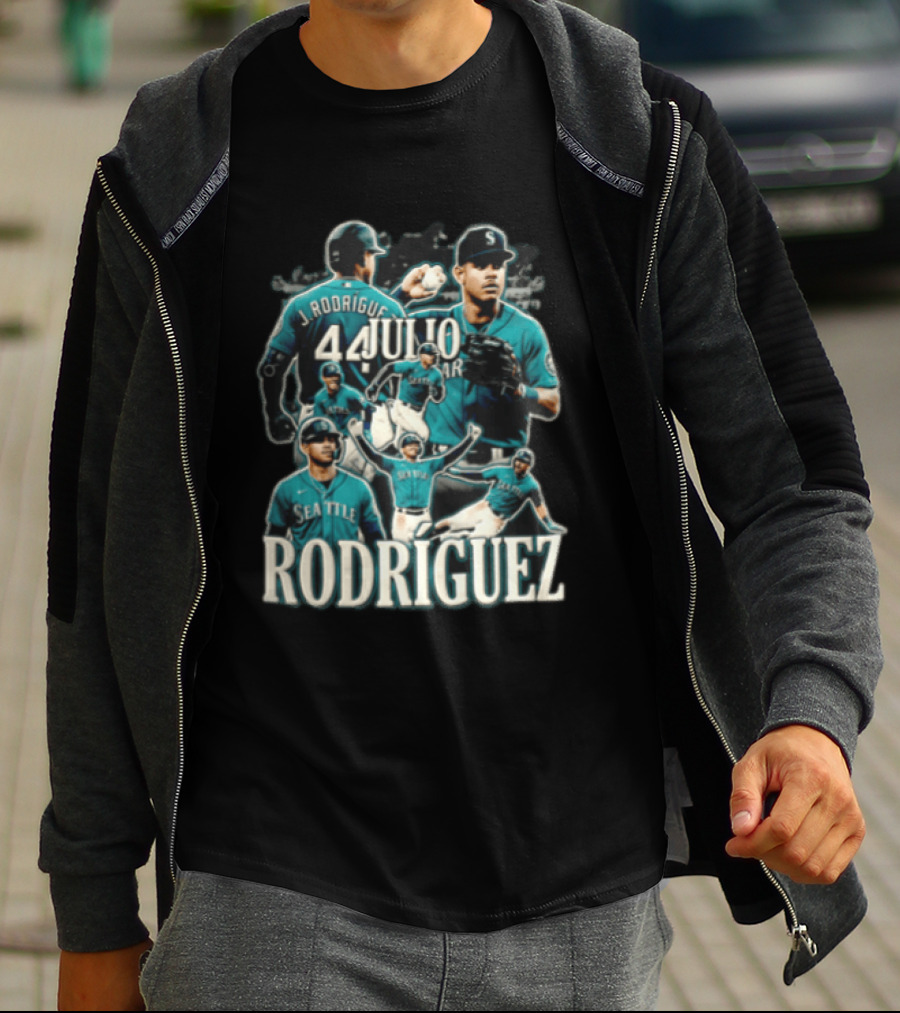 Seattle Mariners Julio Rodríguez Multiple Action Poses J. Rodríguez 44 T-Shirt
