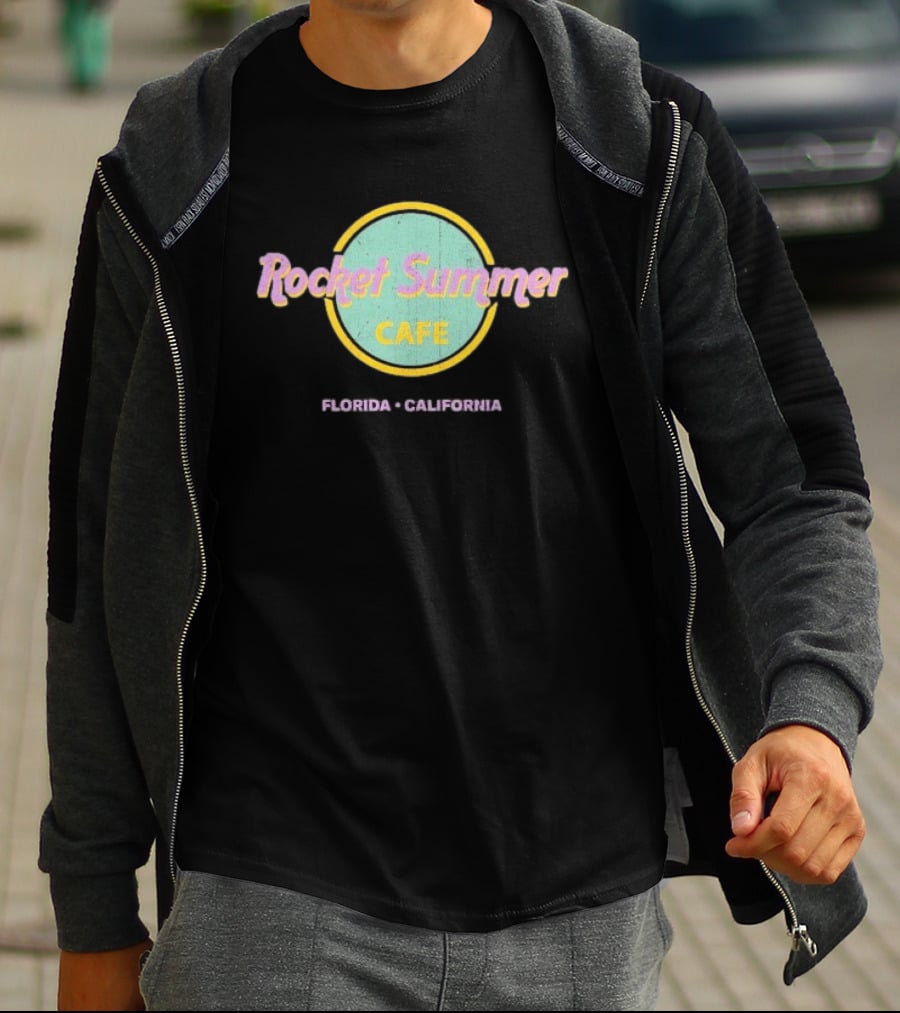 Rocket Summer Cafe Florida California T-Shirt
