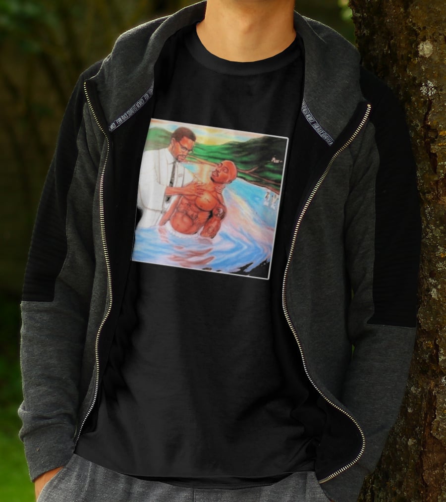 Tupac Shakur Baptism Imagery With Spiritual Symbolism T-Shirt