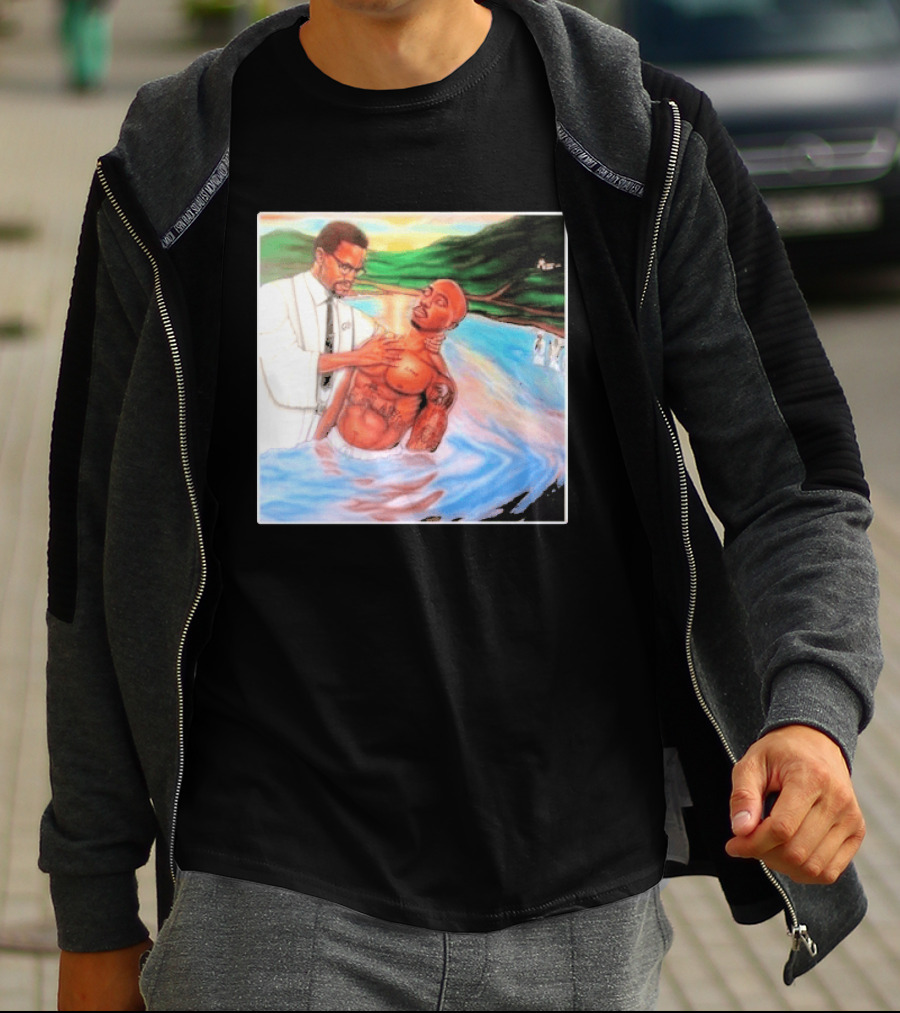 Tupac Shakur Baptism Imagery With Spiritual Symbolism T-Shirt