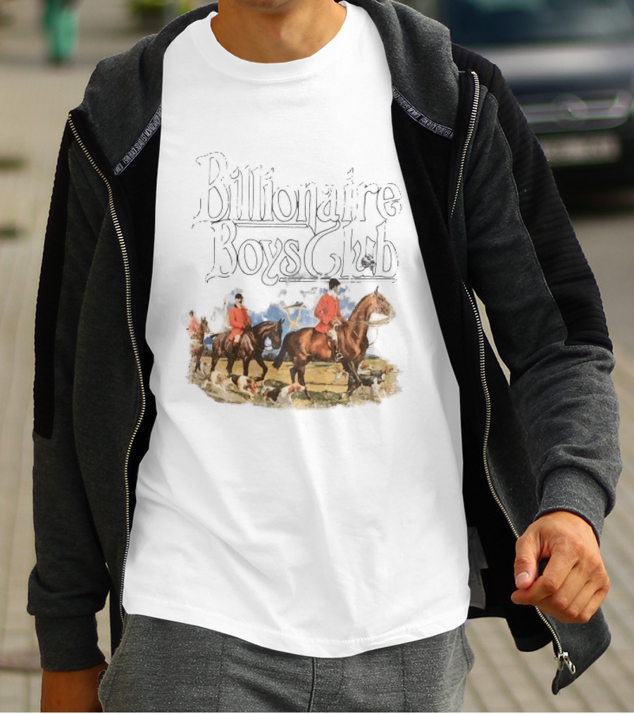 Billionaire Boys Club Equestrian Scene With Hunting Riders And Dogs T-Shirt