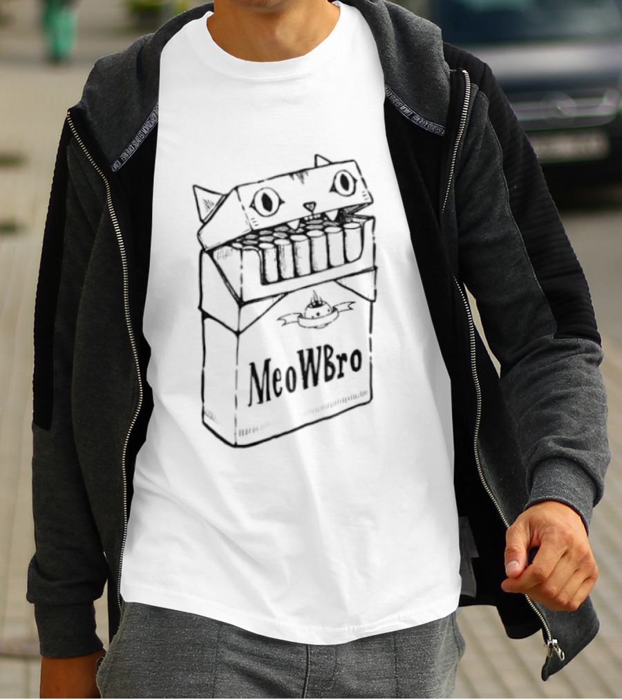 MeoWbro Cat Cigarettes Parody Malboro Pack T-Shirt