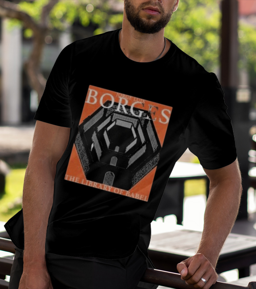 Jorge Luis Borges The Library Of Babel Enter The Night Gallery T-Shirt