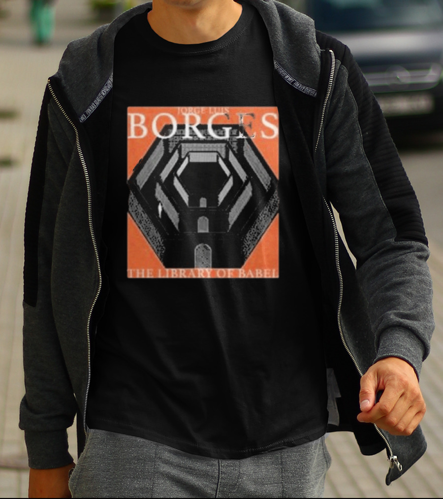 Jorge Luis Borges The Library Of Babel Enter The Night Gallery T-Shirt