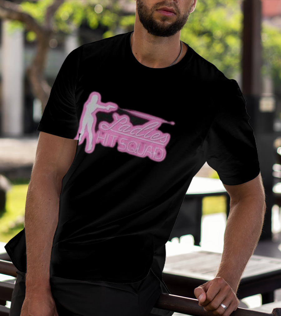 Corteiz Store Ladies Hit Squad Baby Silhouette Pink Neon T-Shirt