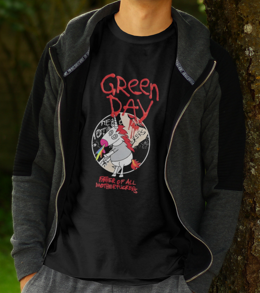 Green Day Father Of All Motherfuckers Unicorn Rainbow Cupcake T-Shirt