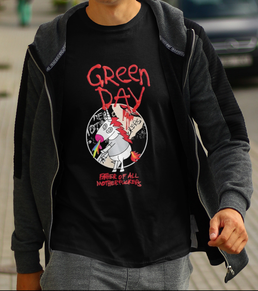 Green Day Father Of All Motherfuckers Unicorn Rainbow Cupcake T-Shirt