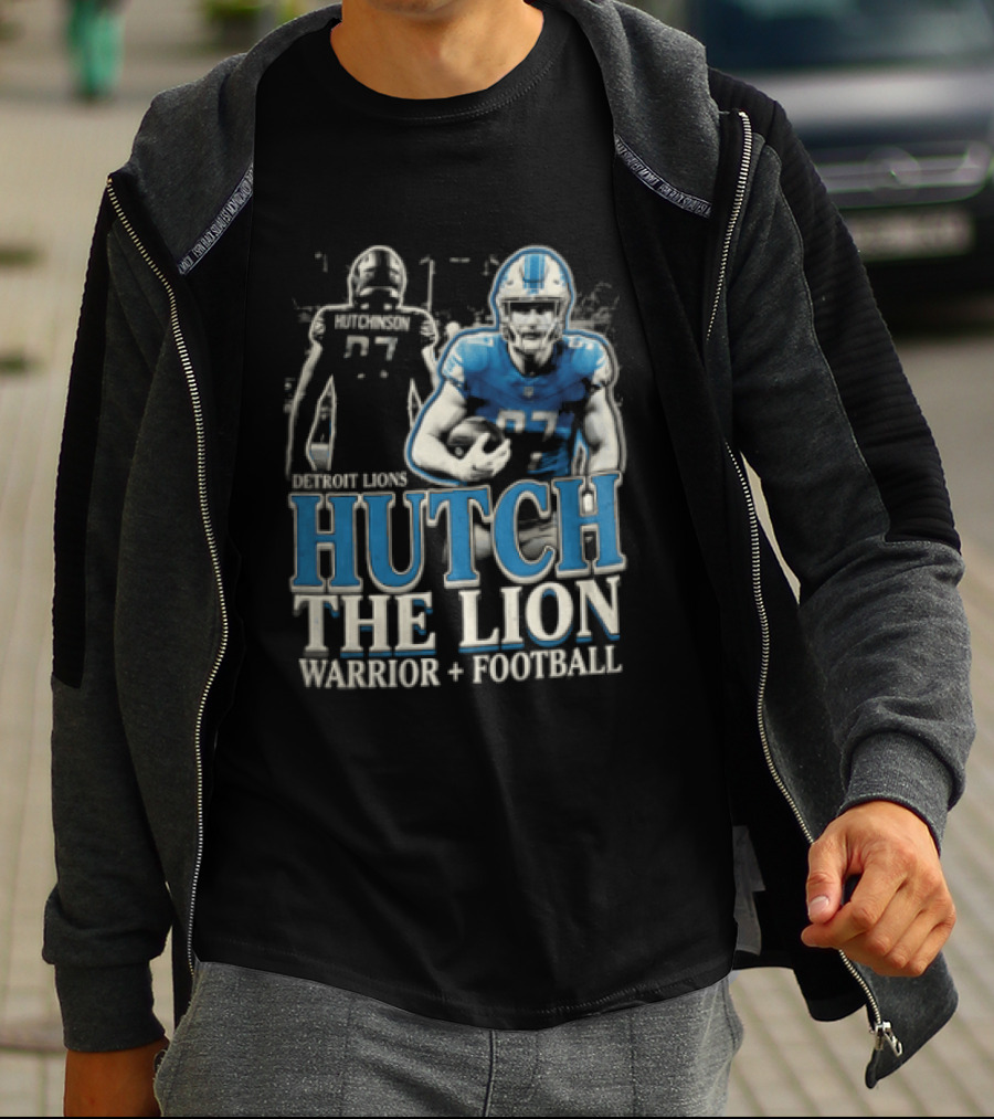 Detroit Lions Hutch The Lion Warrior Football T-Shirt