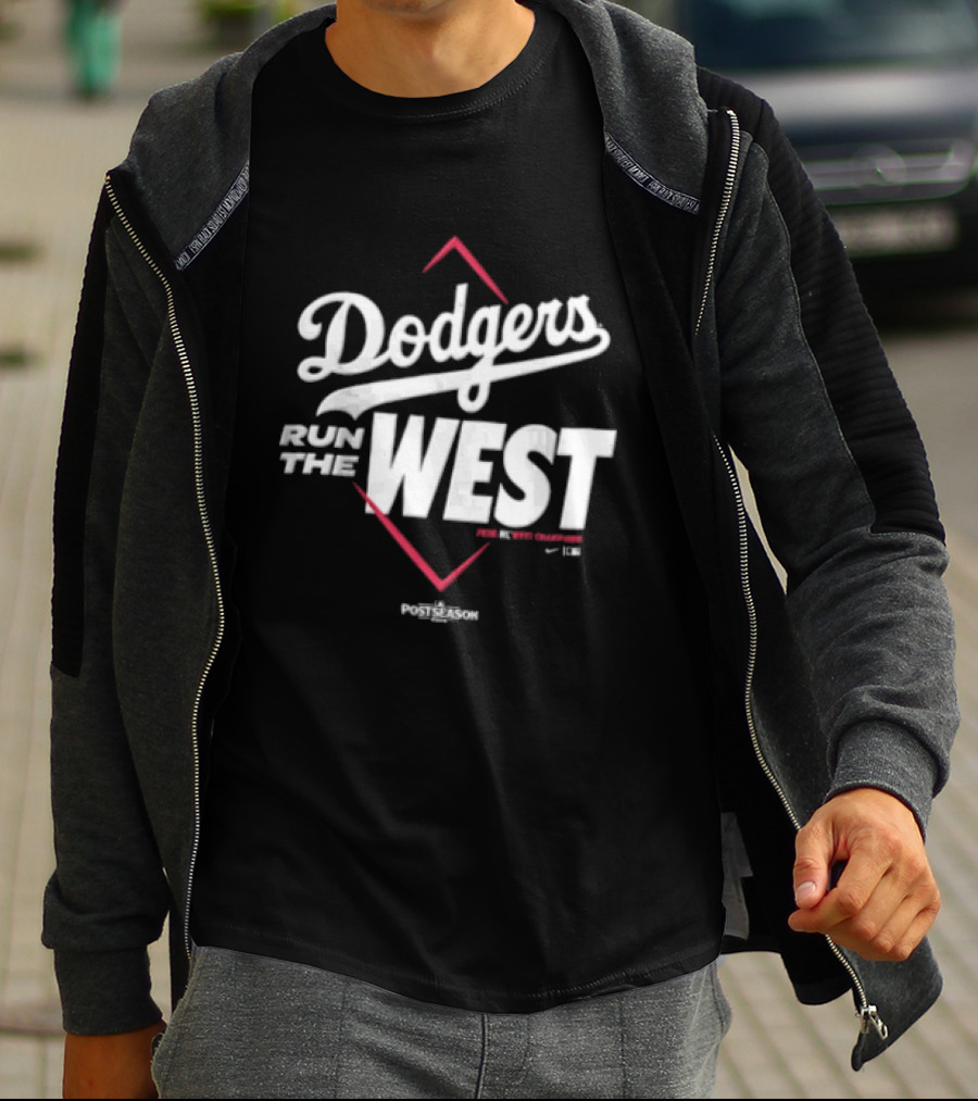Dodgers Run The West MLB Diamond T-Shirt