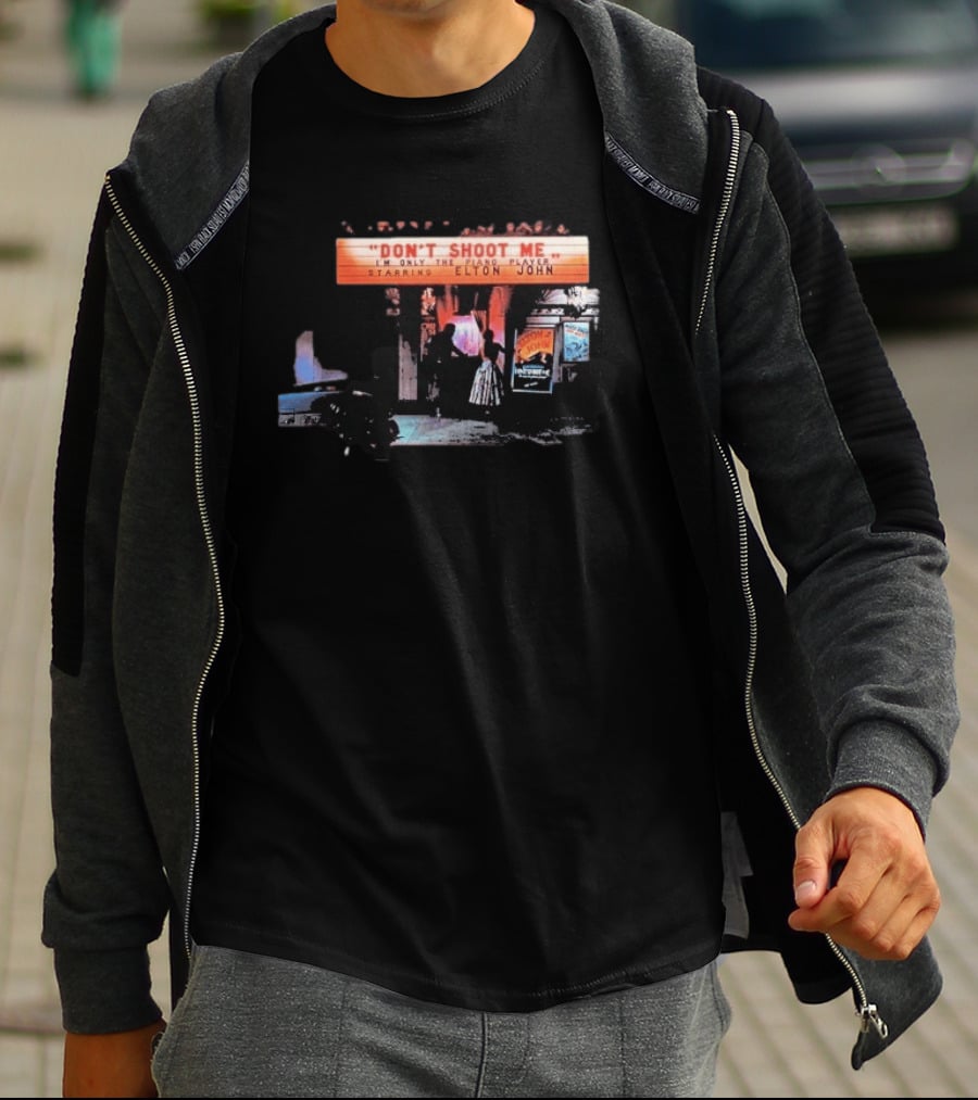 Elton John Don't Shoot Me I'm Only The Piano Player Starring Album Cover T-Shirt