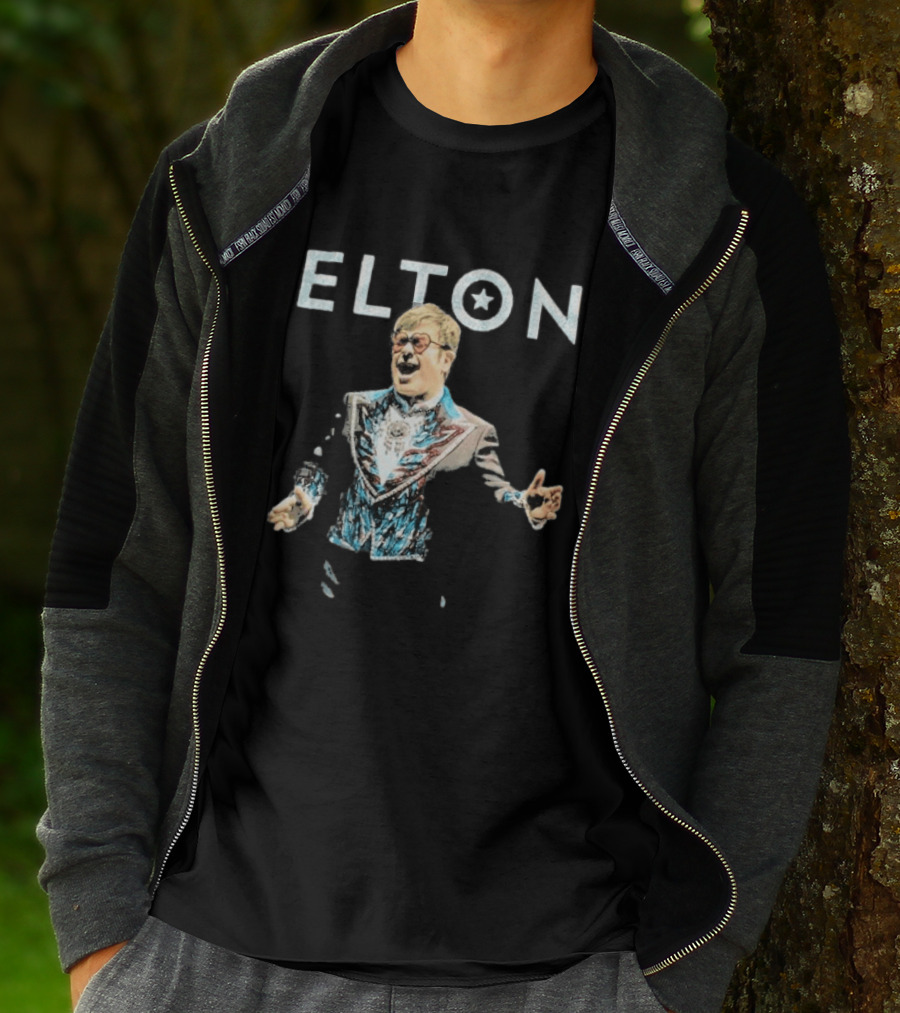 Elton John Glitter Sequin Jacket T-Shirt