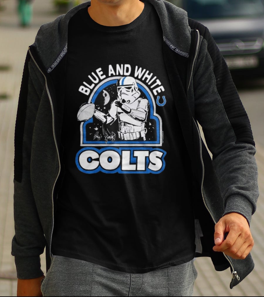 Blue And White Colts Star Wars Stormtroopers T-Shirt