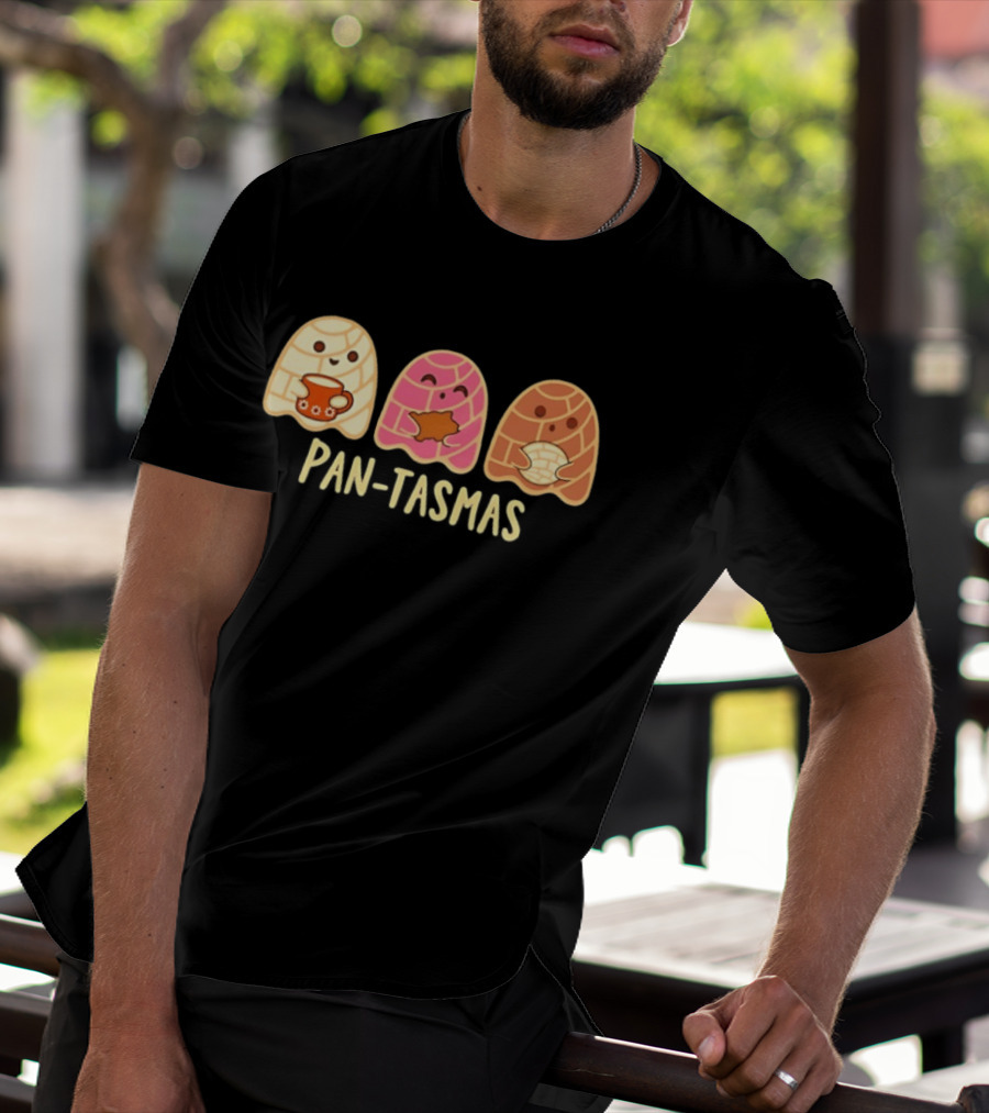 Pan Tasmas Concha Bread Cartoon Characters T-Shirt