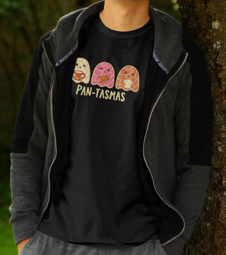 Pan Tasmas Concha Bread Cartoon Characters T-Shirt
