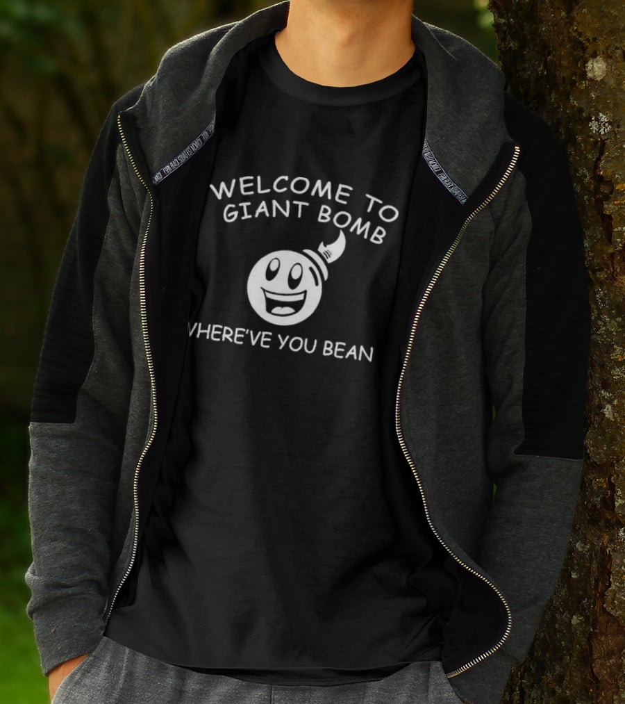Welcome To Giant Bomb Where've You Bean Smiling Cartoon Bomb T-Shirt