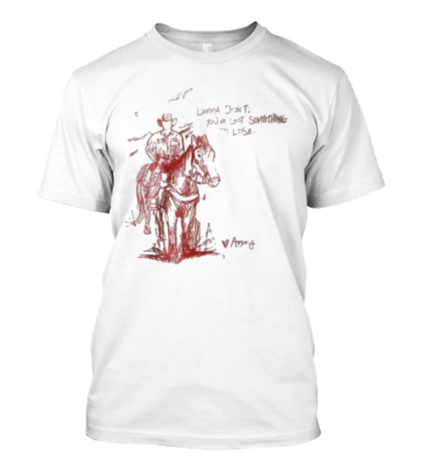 Avery Anna Danny Art Cowboy With Heart And Butterfly T-Shirt