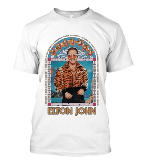 Elton John Caribou I've Seen The Saucers Retro Style Music T-Shirt