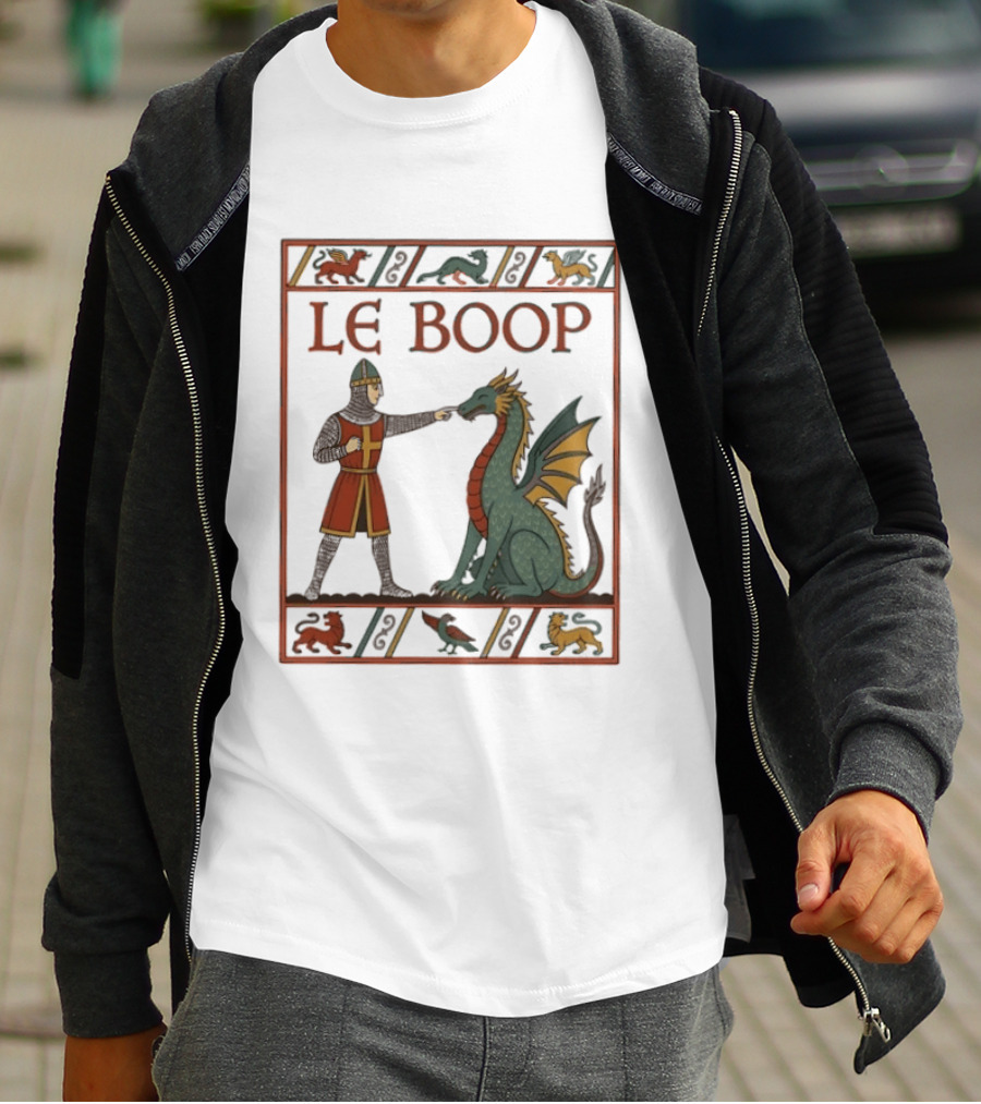 Le Boop Dragon And Knight Nostalgia Fantasy T-Shirt