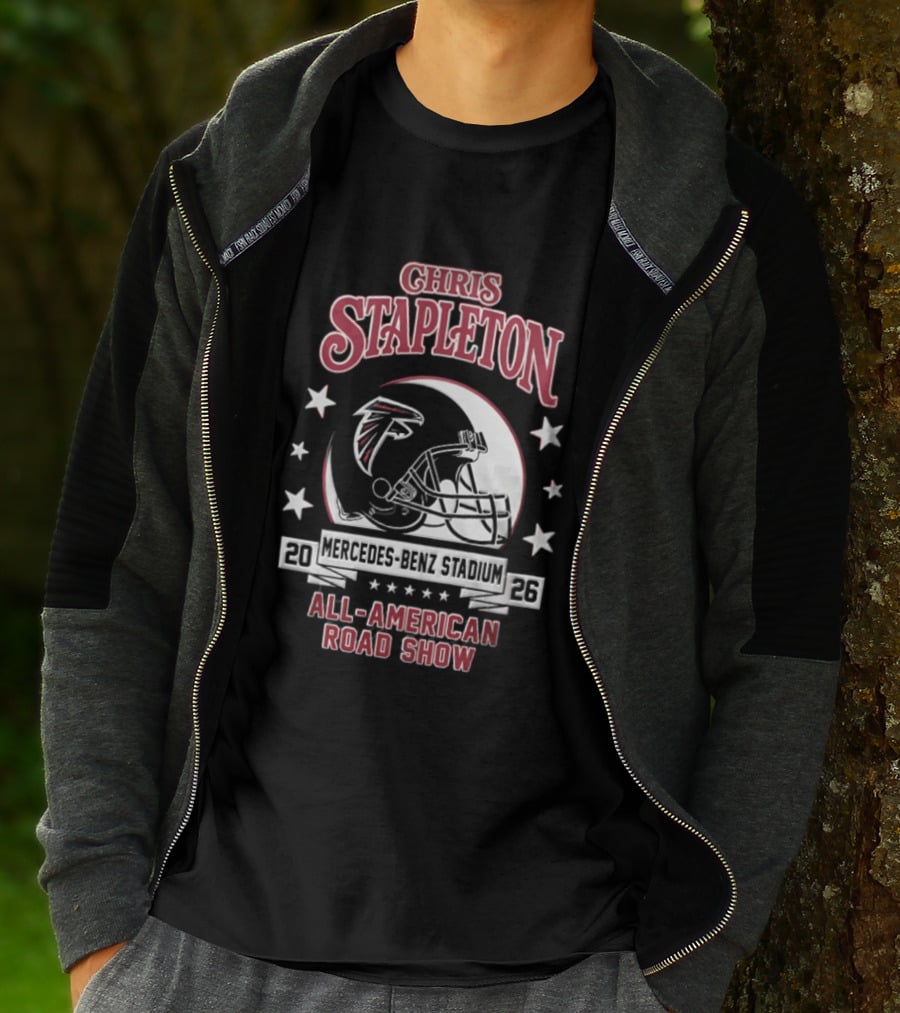 Chris Stapleton Atlanta Falcons Mercedes Benz Stadium 2026 All American Road Show T-Shirt