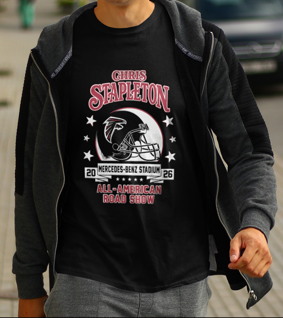 Chris Stapleton Atlanta Falcons Mercedes Benz Stadium 2026 All American Road Show T-Shirt