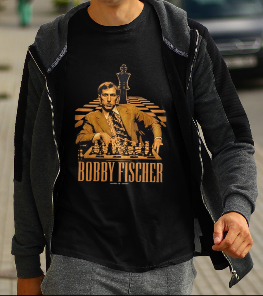 Bobby Fischer Chess Grandmaster Iconic Pose T-Shirt