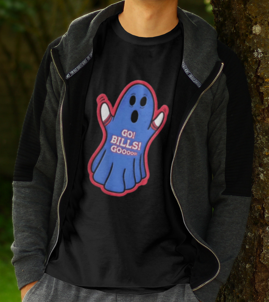 GO Bills Gooooo Blue Ghost In Sports Sleeves T-Shirt
