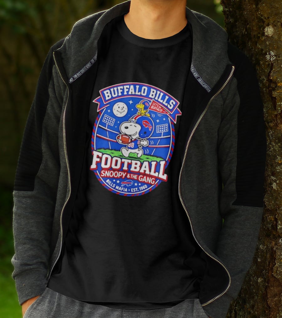 Buffalo Bills Football Snoopy & The Gang Bills Mafia Est 1960 Let's Go Buffalo T-Shirt