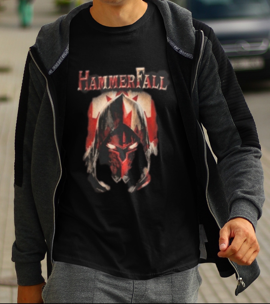 HammerFall I Speak For Freedom For All Canada Warrior Helmet T-Shirt