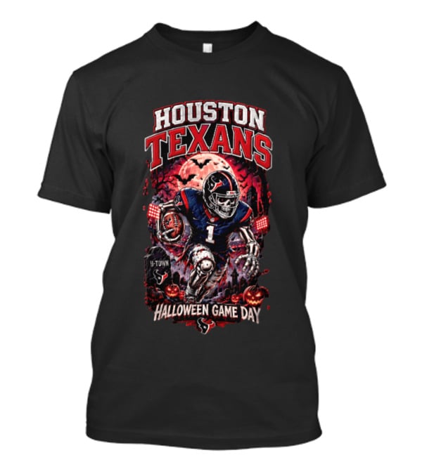 Halloween Game Day Houston Texans Never Fear The Night H Town Football T-Shirt