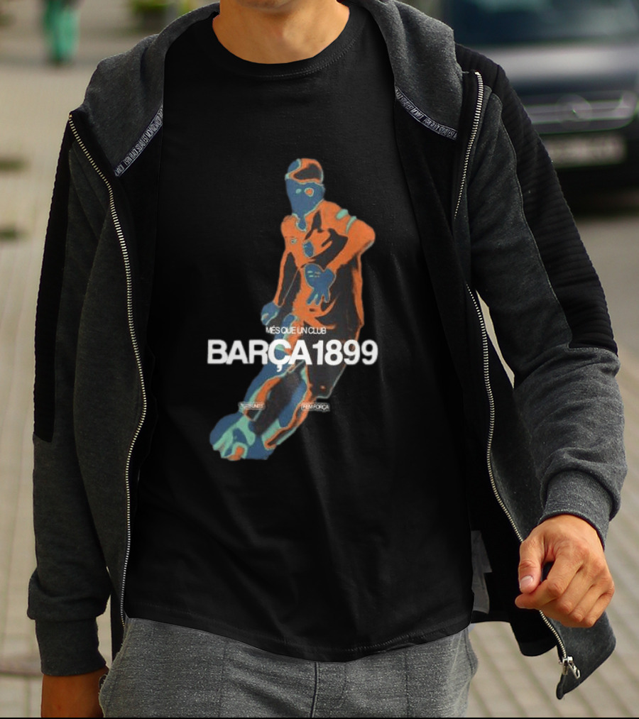 BARÇA 1899 Més Que Un Club Vibrant Black Pulse Player FCBarcelona T-Shirt