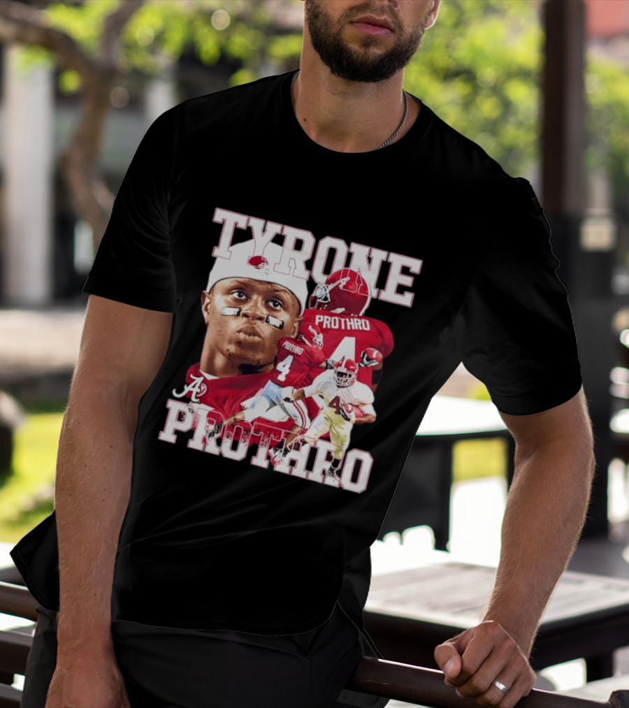Football Alumni Alabama Crimson Tide Tyrone Prothro Player Collage Athletics T-Shirt