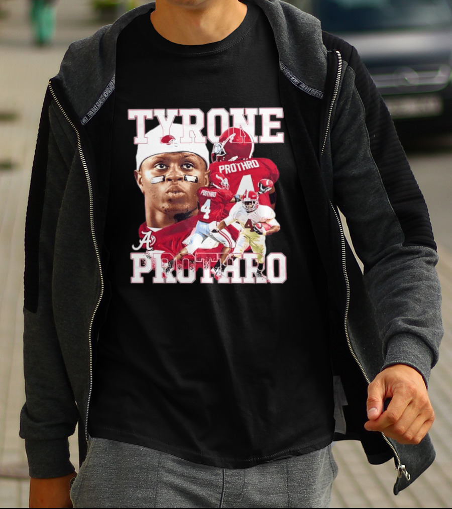 Football Alumni Alabama Crimson Tide Tyrone Prothro Player Collage Athletics T-Shirt