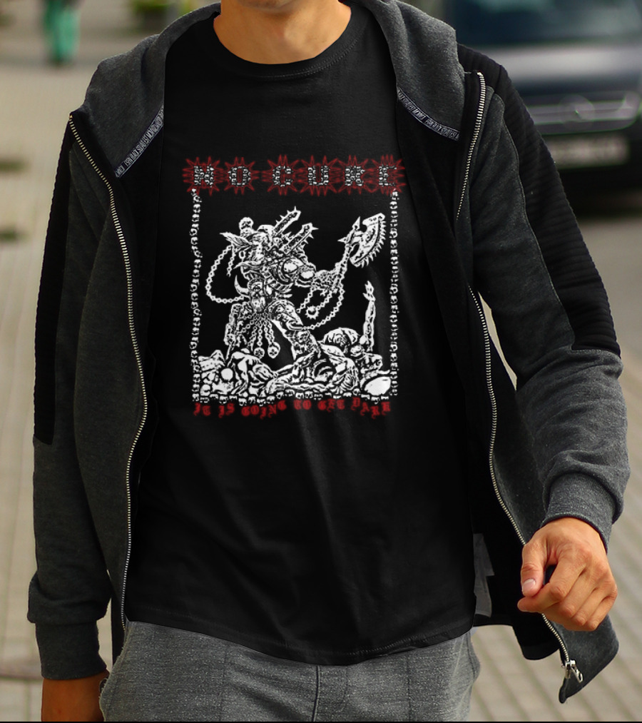 Imprintmerch No Cure Xterminatus Warrior With Axe And Skulls T-Shirt