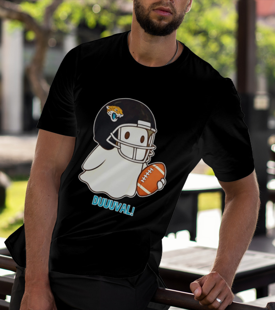 Jacksonville Jaguars Ghost Football Duuuval Halloween 2026 T-Shirt