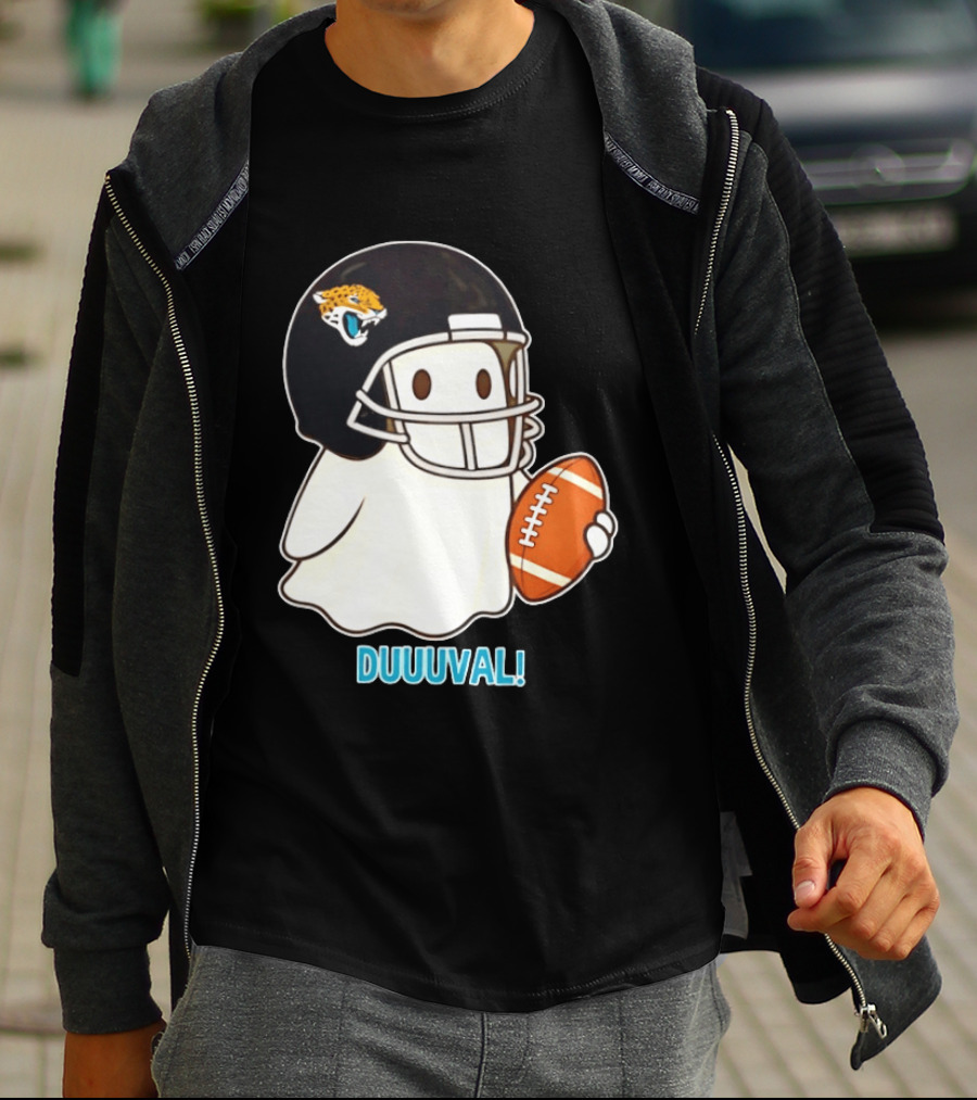 Jacksonville Jaguars Ghost Football Duuuval Halloween 2026 T-Shirt
