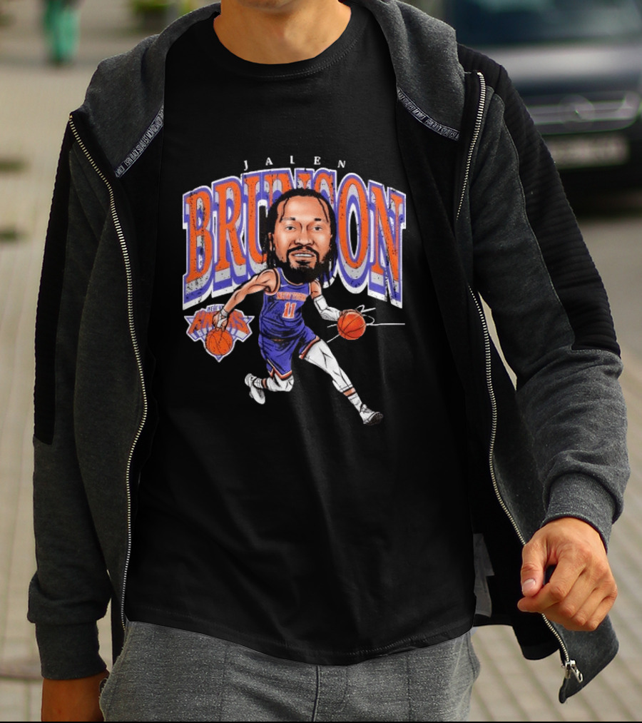 Jalen Brunson 11 New York Knicks Basketball Cartoon T-Shirt
