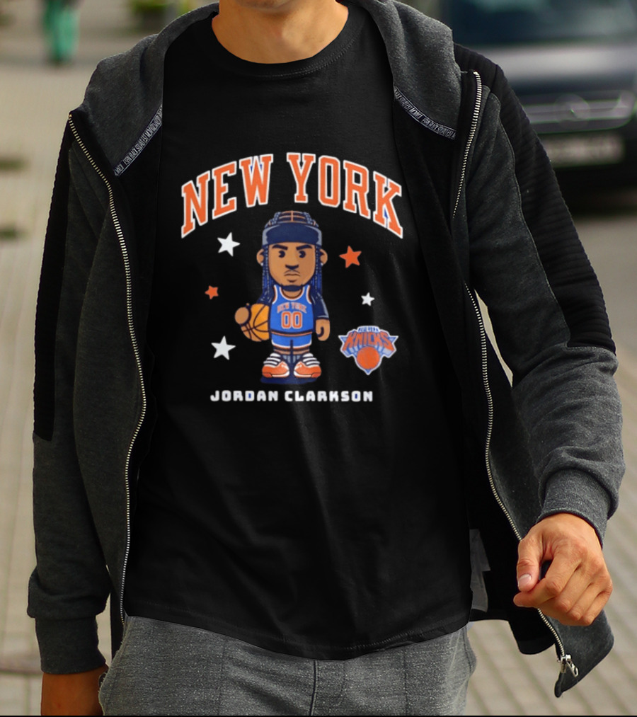 New York Knicks Jordan Clarkson Cartoon T-Shirt
