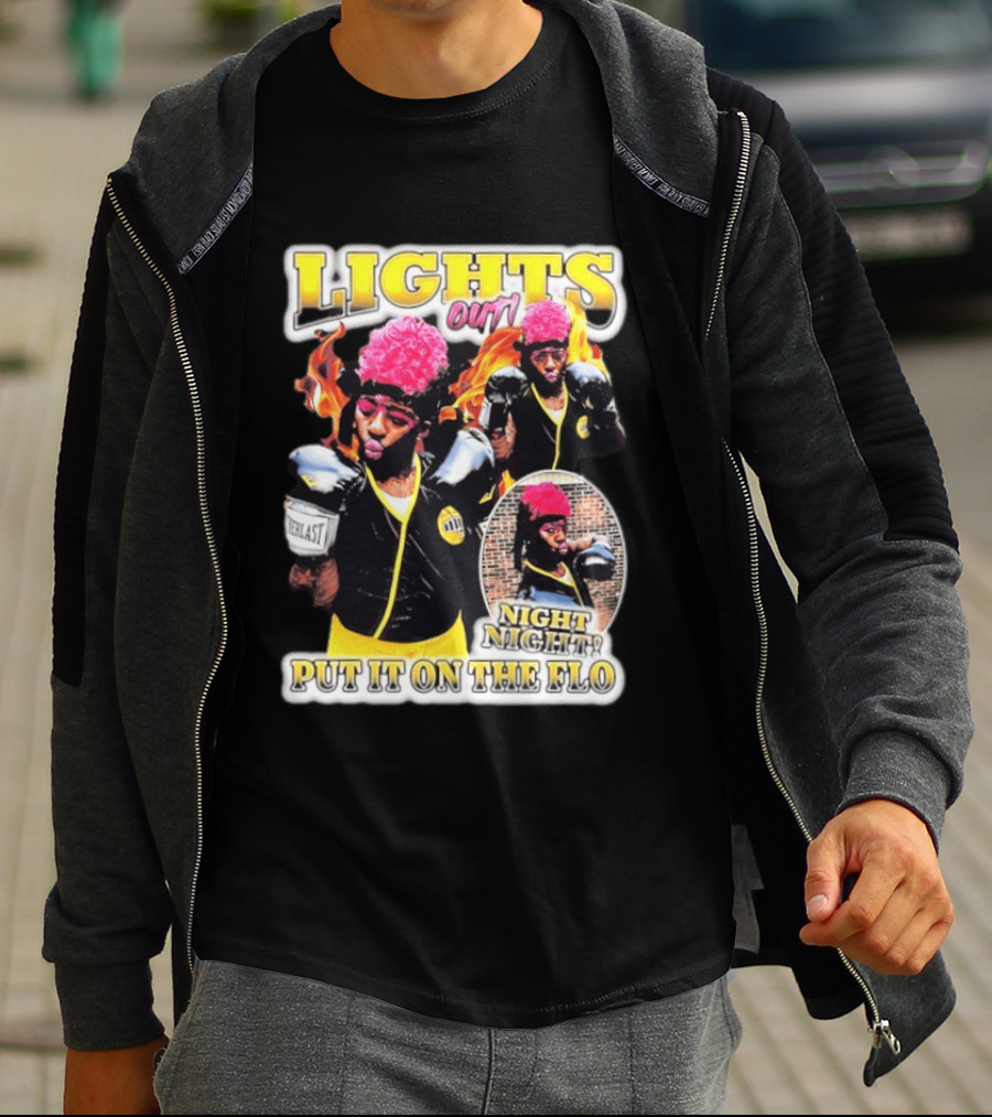 Laquanda Lights Out Night Night Put It On The Flo Boxing Gloves T-Shirt